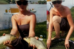 Fishing at Vrede dam, two for the price of one