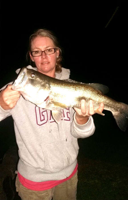 night bass fishing