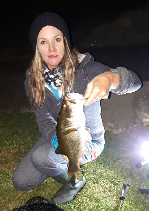 night bass fishing