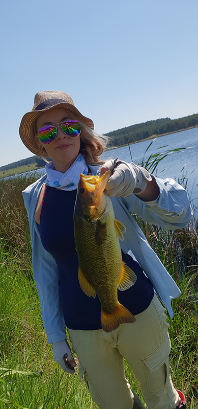 Another big bass caught in one of the smaller dams at Tolderia