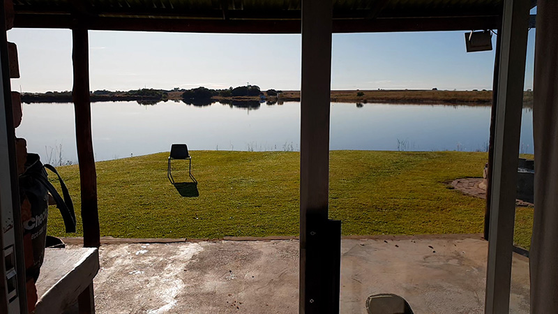 The view from the bedroom at Hartebeesfontein