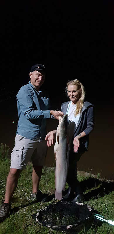 A huge 10kg barbel caught at Aqua Villa, Grootdraai Dam