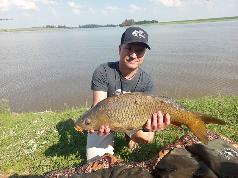 A big common carp caught at Aqua Villa