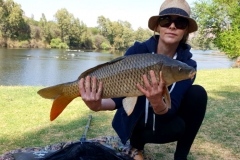 Linky with her biggest carp of the weekend