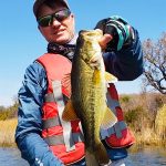 rust de winter bass on a grub