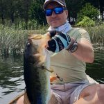 A big bass caught from a kayak at Tolderia