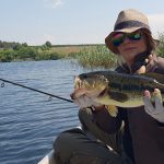 A big bass caught from a kayak at Tolderia