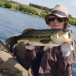 A big bass caught from a kayak at Tolderia