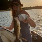 Small bass caught during sunset at Tolderia