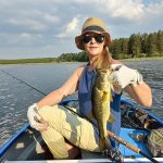 Small bass caught from a boat at Tolderia