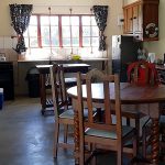 Kitchen in cottage at Fountain Hall guest farm on Mearns Dam