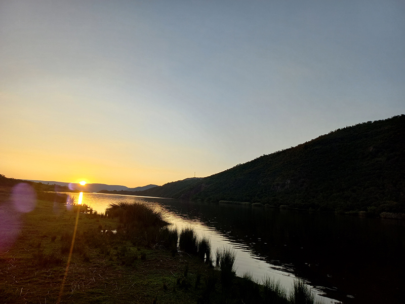 Sunset from the fishing area at Marulani at Loskop dam