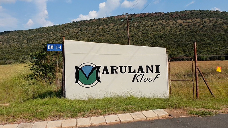 Marulani Kloof Lodge sign at Loskop dam