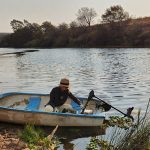 Girl in fishing boat at Olifants River