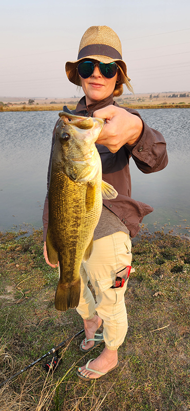 Bass caught in farm dam near Olifants River
