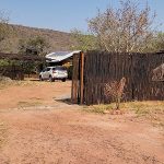 Entry at the cabin on the Olifants River in Presidentsrus