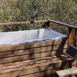 Outside jacuzzi at the cabin on the Olifants River in Presidentsrus