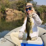 Nice bass caught while fishing in the Olifants River