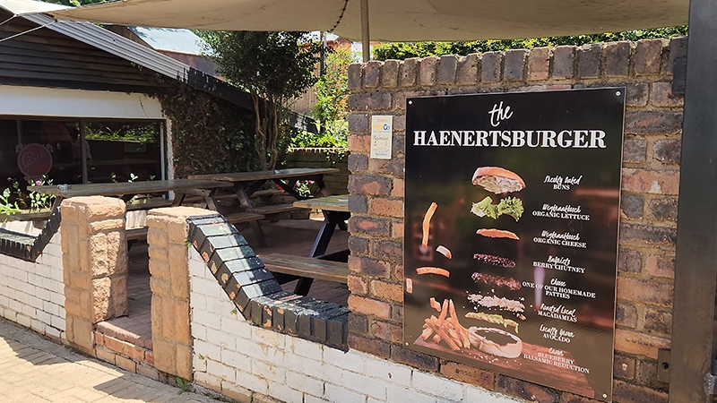 Sign outside the Iron Crown in Haenertsburg